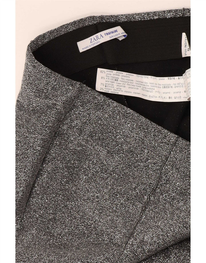 Zara Womens Trafaluc Bootcut Casual Trousers Medium W28 L30 Silver