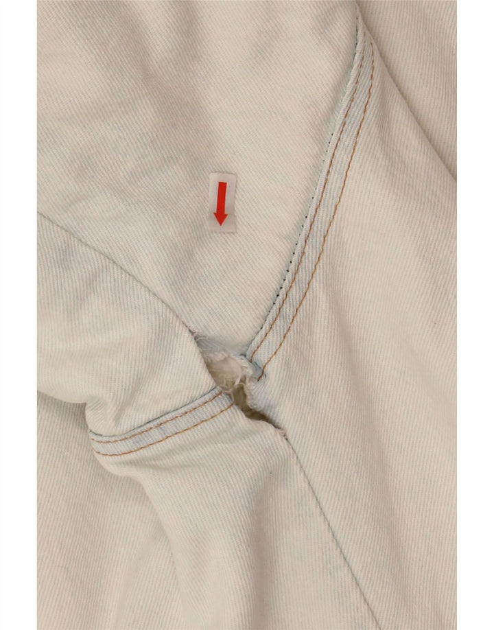 SASCH Mens Denim Sherpa Jacket UK 40 Large Off White Vintage Sasch and Second-Hand Sasch from Messina Hembry 