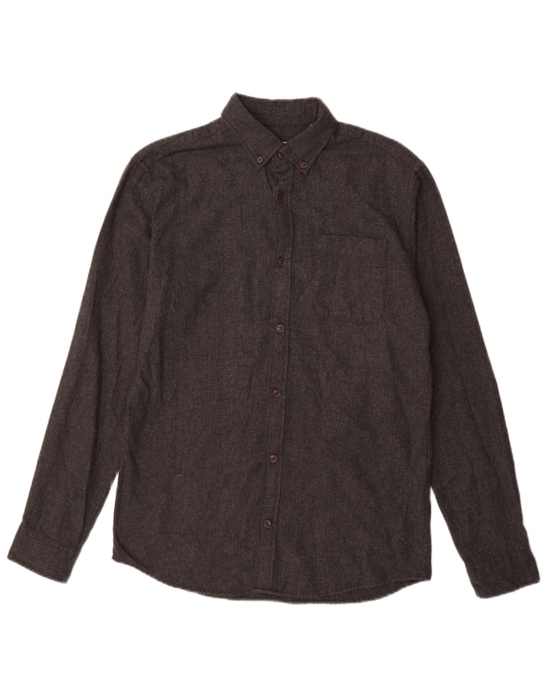 JACK & JONES Mens Flannel Shirt Medium Grey Cotton