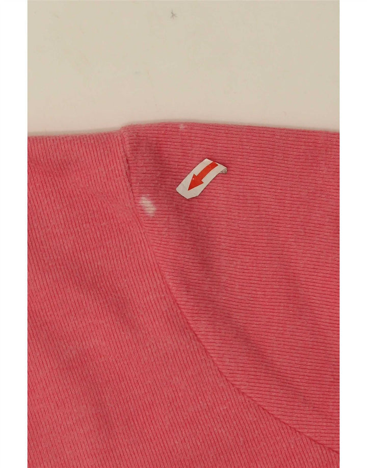 Zara Womens Oversized Top Long Sleeve UK 16 Large Pink Cotton