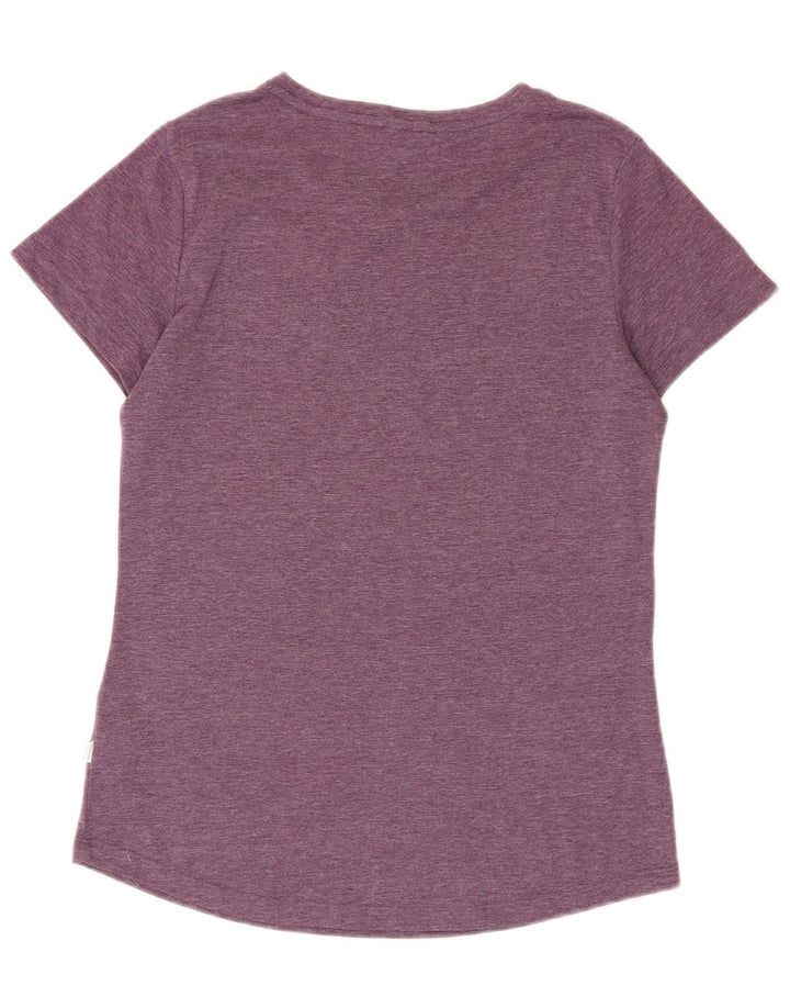 Puma Damen Graphic T-Shirt Top UK 12 Medium Lila Polyester