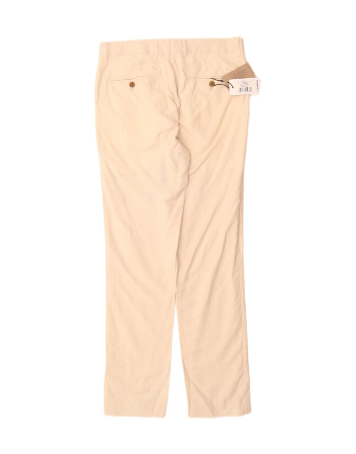 Farah Straight Suit Bukser til mænd W30 L32 Beige Polyester