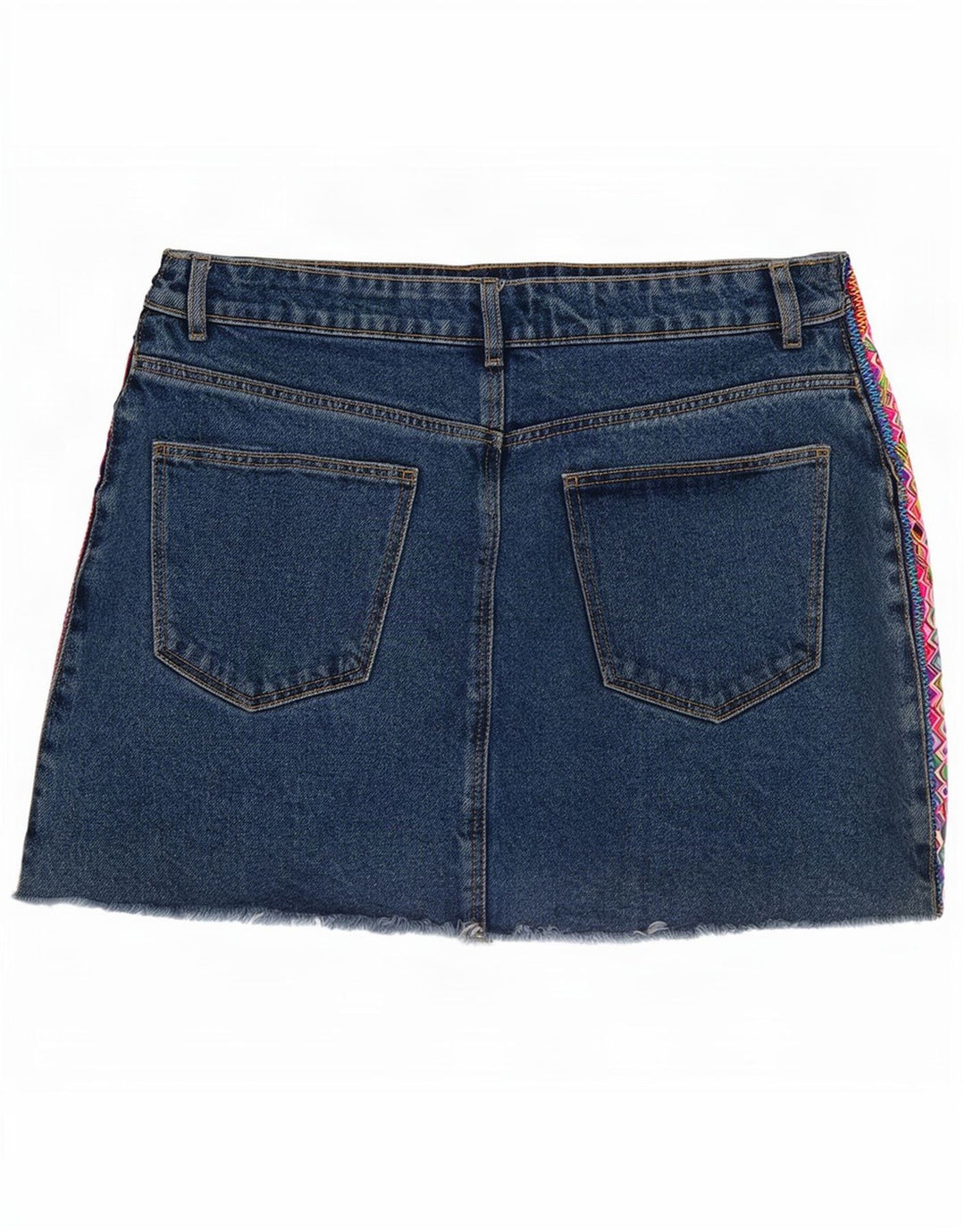 Zara Γυναικεία Μίνι Τζιν Φούστα Μεσαία W28 Μπλε Γεωμετρική