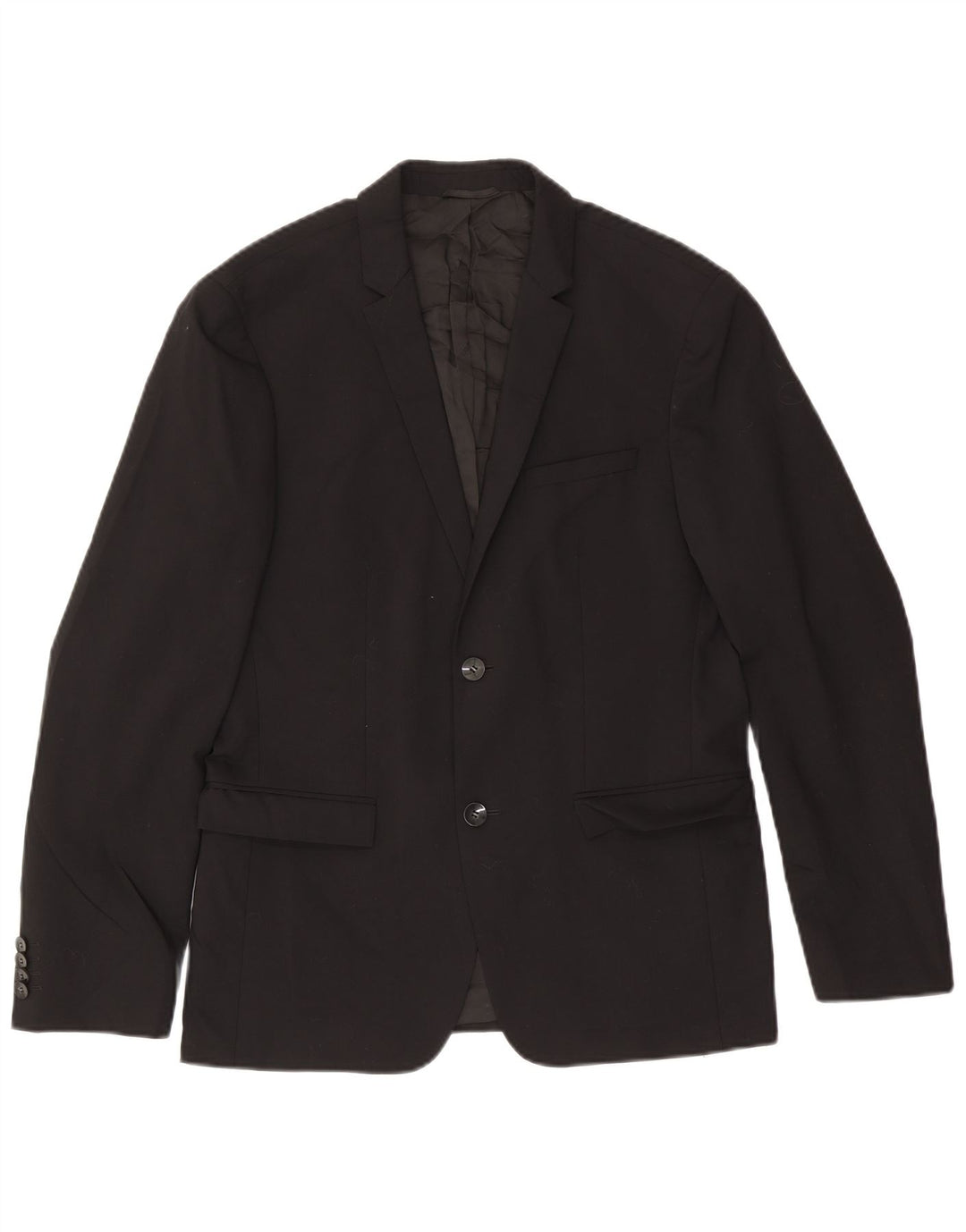 CALVIN KLEIN Giacca Blazer da Uomo a 2 Bottoni IT 48 Media Nera Lana