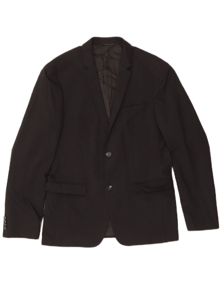 CALVIN KLEIN Giacca Blazer da Uomo a 2 Bottoni IT 48 Media Nera Lana