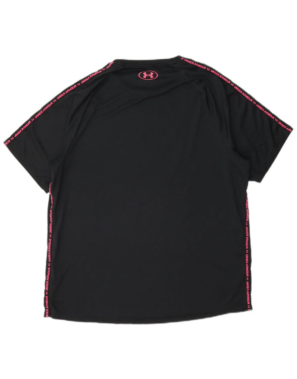 Under Armour Herre Grafisk T-Shirt Top Stor Sort Polyester