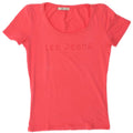 Lee Womens Graphic T-Shirt Top UK 12 Medium Pink Cotton