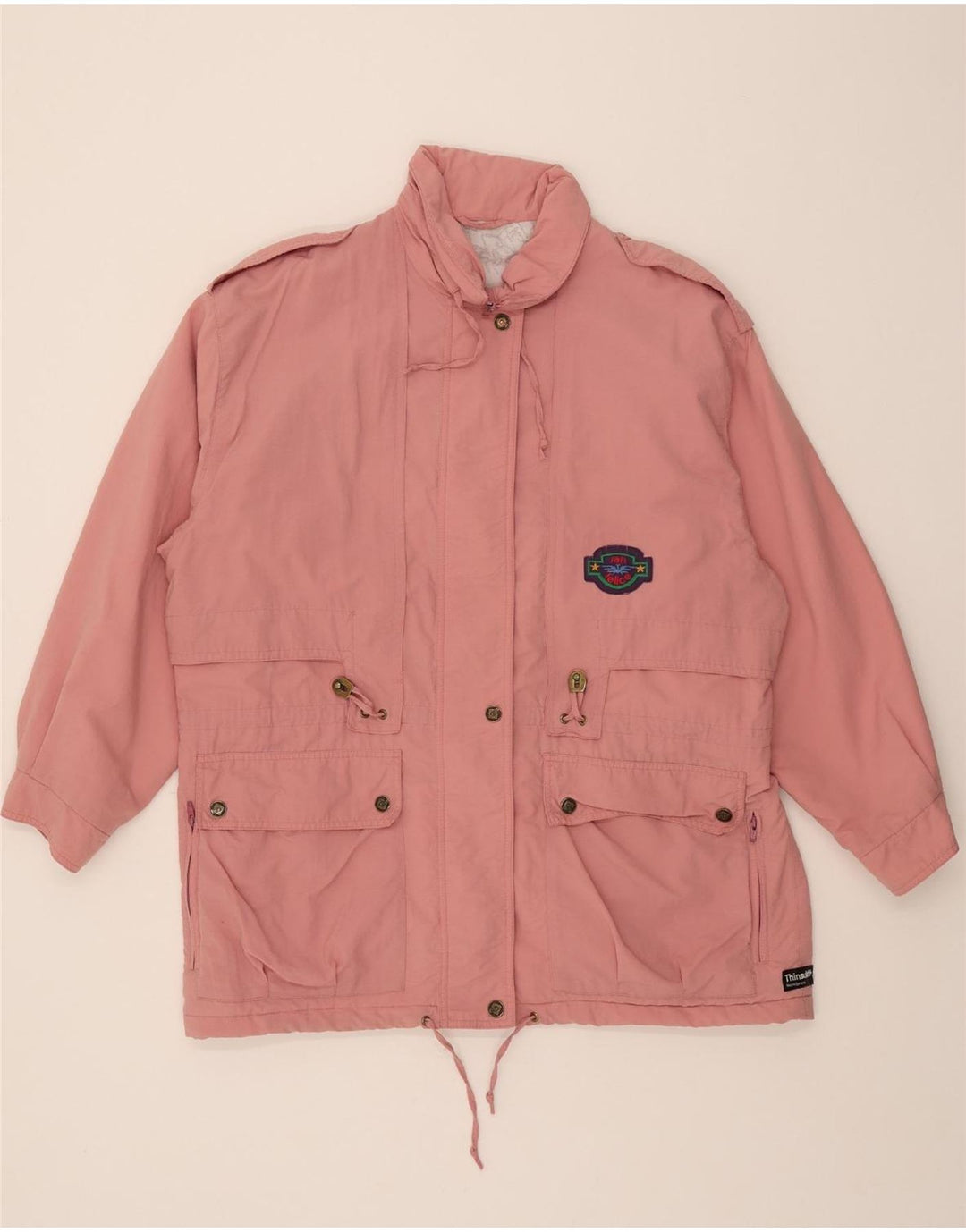 SAN FELICE Womens Military Jacket IT 44 Medium Pink Polyamide Vintage San Felice and Second-Hand San Felice from Messina Hembry 