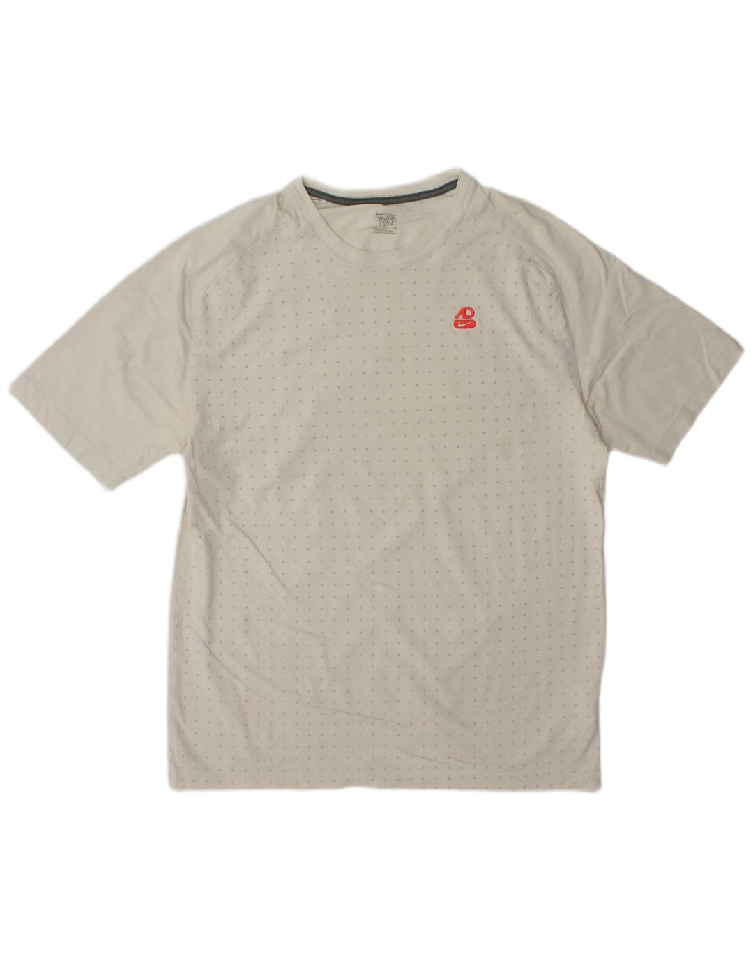 Nike Mens T-Shirt Top Medium White Spotted Cotton