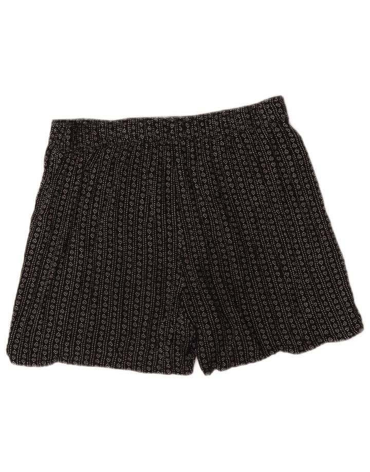 Marks & Spencer Shorts med abstrakt mønster til kvinder UK 12 Medium W34 Sort