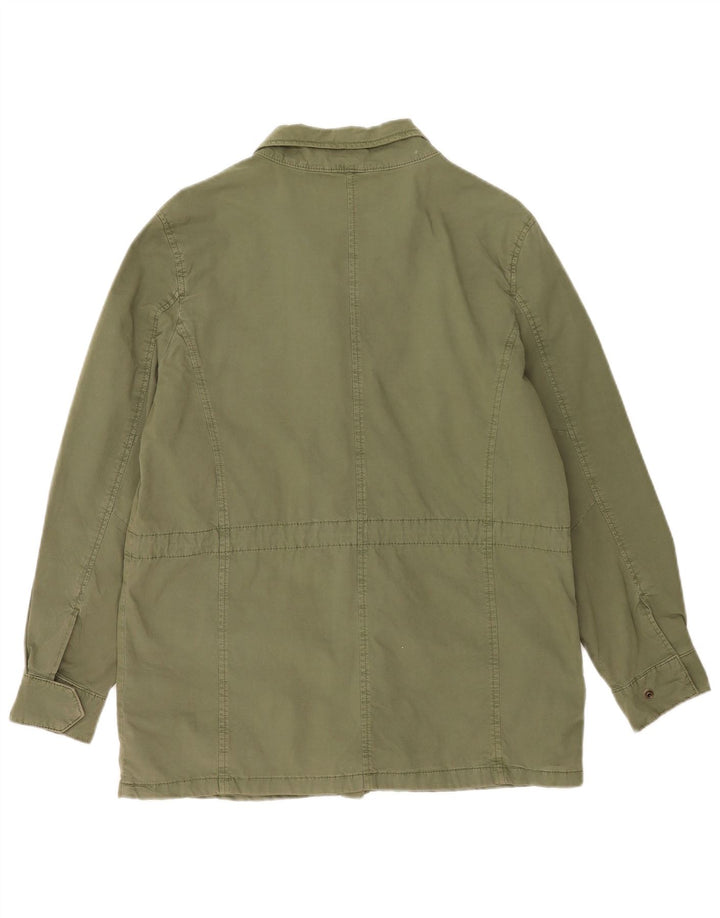 Marks & Spencer Kvinder Oversized Utility Jacket UK 8 Lille grøn bomuld