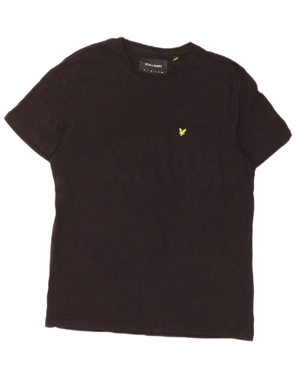 Lyle & Scott Herren T-Shirt Top Medium Schwarz Baumwolle
