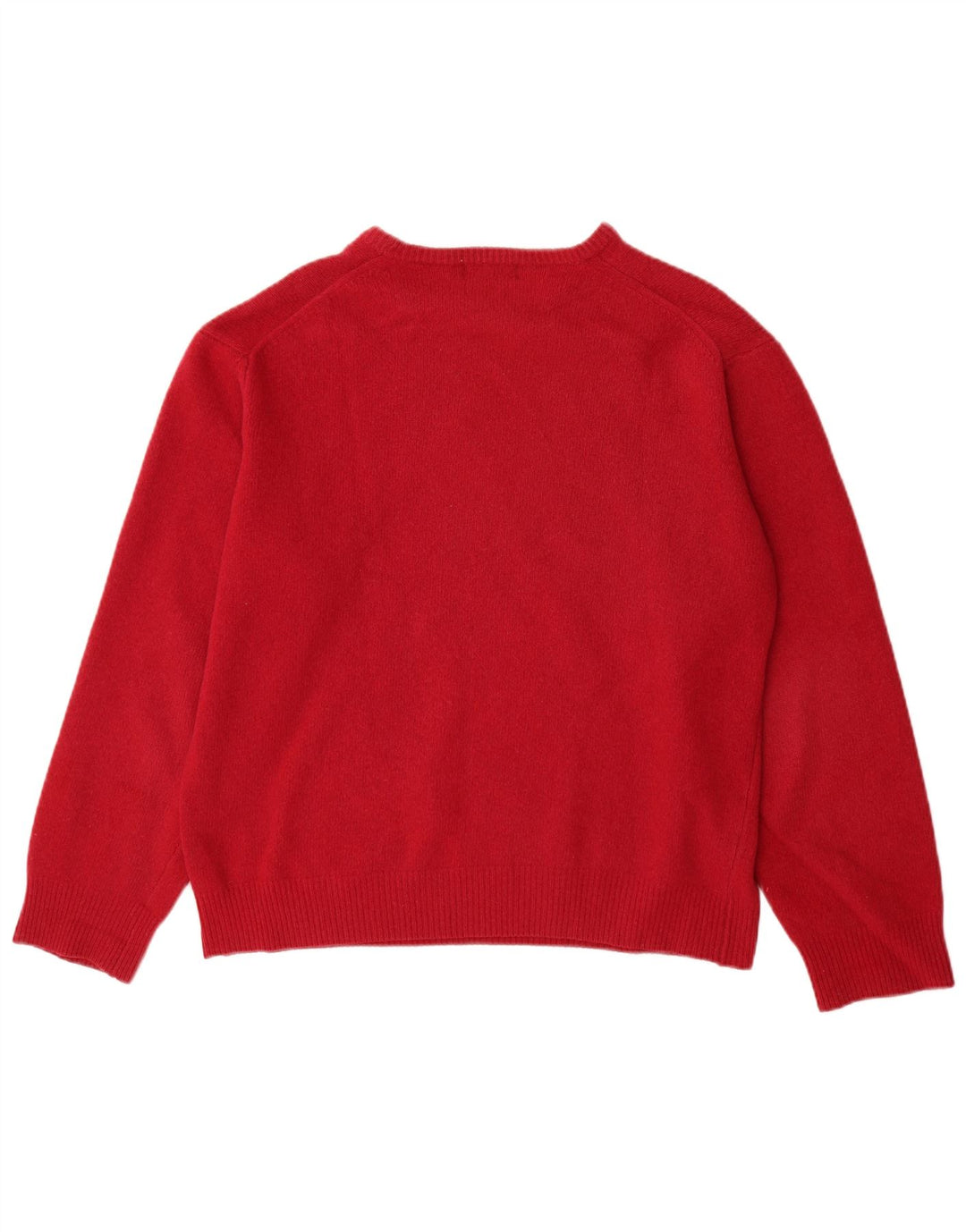 Kappa Herren-Pullover mit U-Boot-Ausschnitt, groß, rote Lammwolle