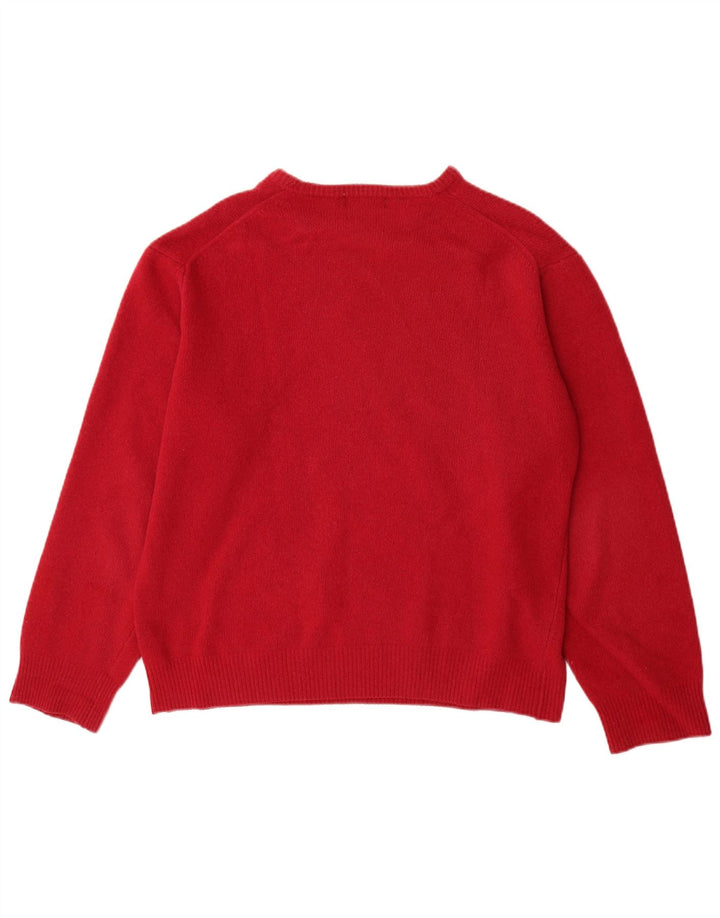 Kappa Herren-Pullover mit U-Boot-Ausschnitt, groß, rote Lammwolle