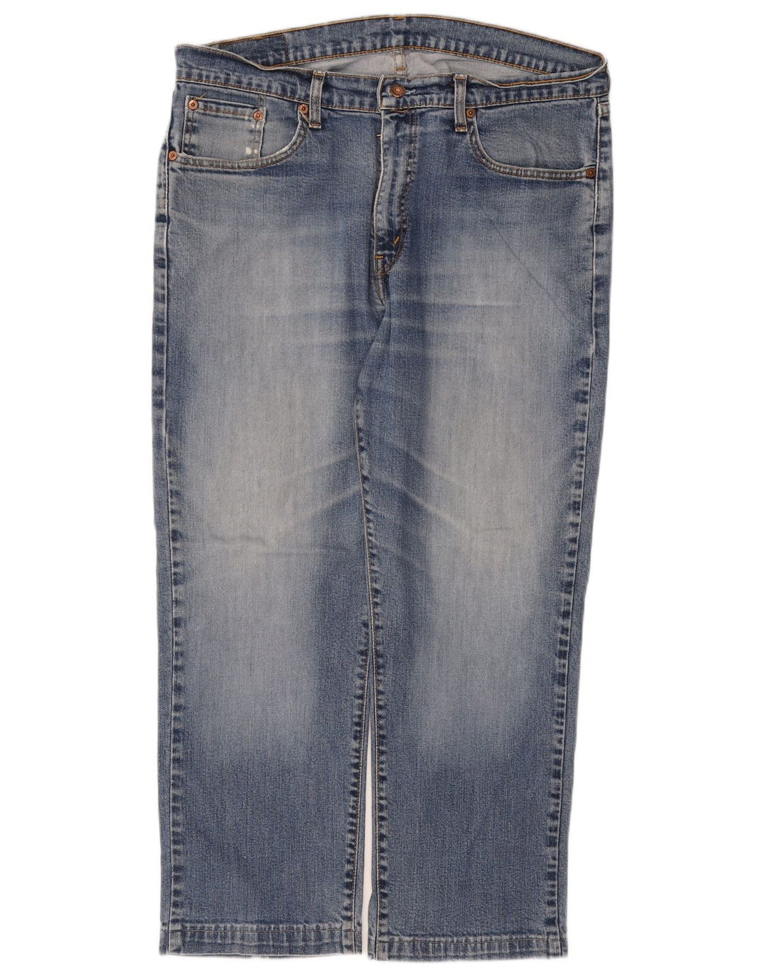 Męskie proste dżinsy LEVI'S W38 L27 Niebieskie bawełniane
