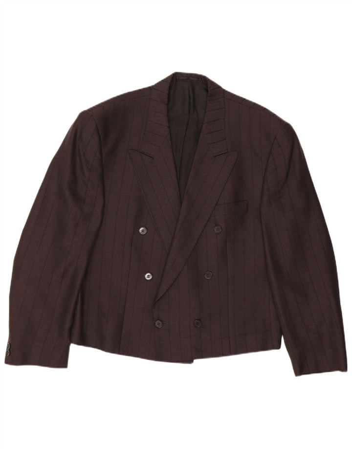 Ferkinghoff Zweireihiger Damen-Blazer, Gr. 20, 2XL, Grau, Nadelstreifen