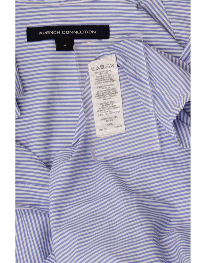 Camicia pullover da donna French Connection UK 14 gessato blu medio