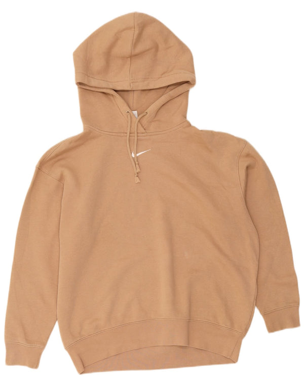 Nike Pull à capuche surdimensionné pour femme UK 6 XS Coton beige