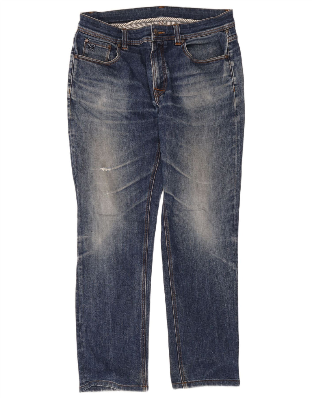 Crew Clothing Mens Straight Jeans W34 L34 Blue