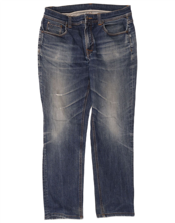 Crew Clothing Mens Straight Jeans W34 L34 Blue