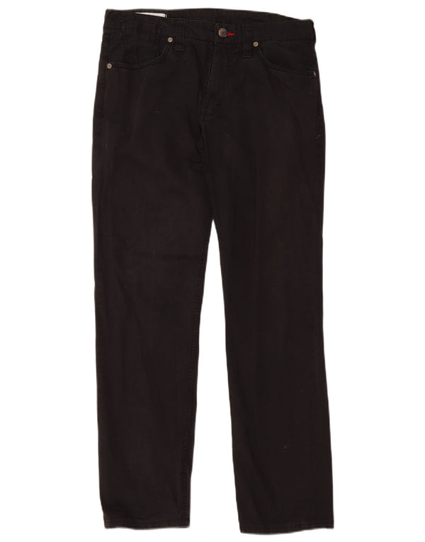 Gas Womens Straight Casual Trousers W31 L30 Black Cotton