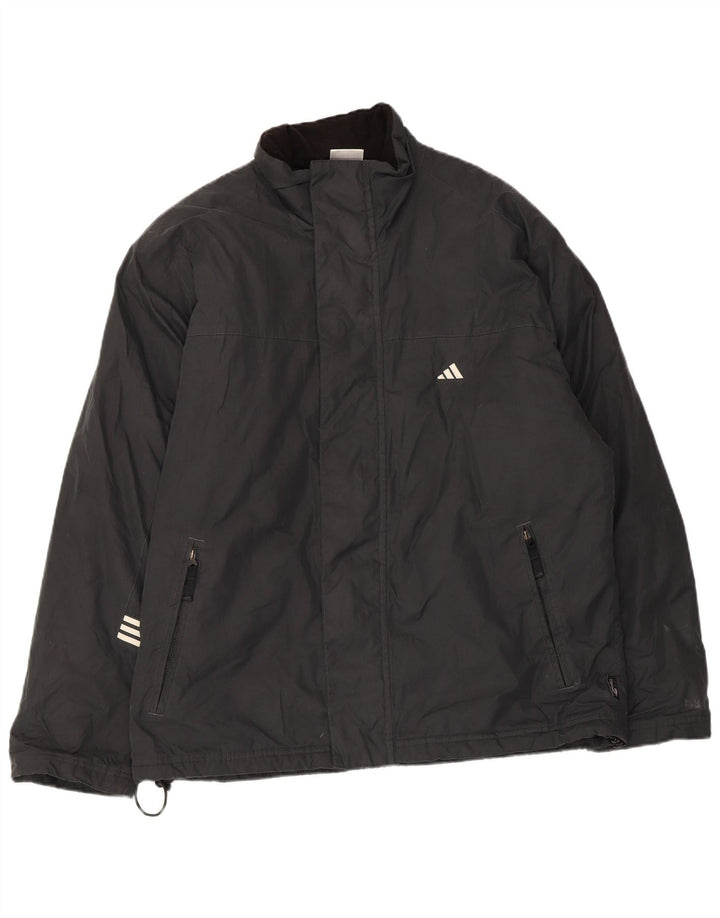 Adidas Herren Poloshirt UK 38 Mittelgraues Polyamid