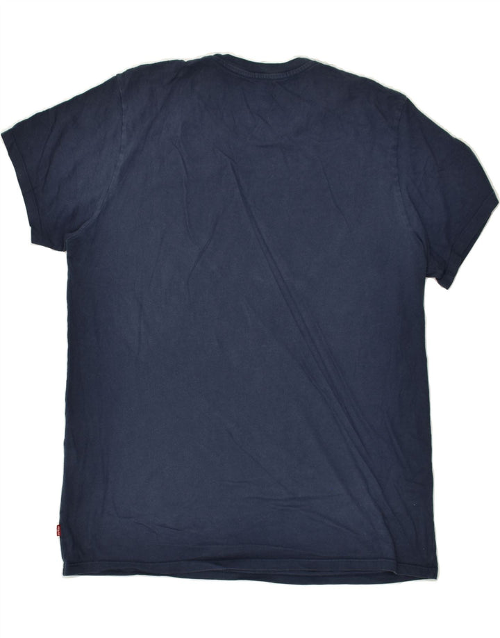 LEVI'S Mens Graphic T-Shirt Top Medium Navy Blue Cotton | Vintage Levi's | Thrift | Second-Hand Levi's | Used Clothing | Messina Hembry 