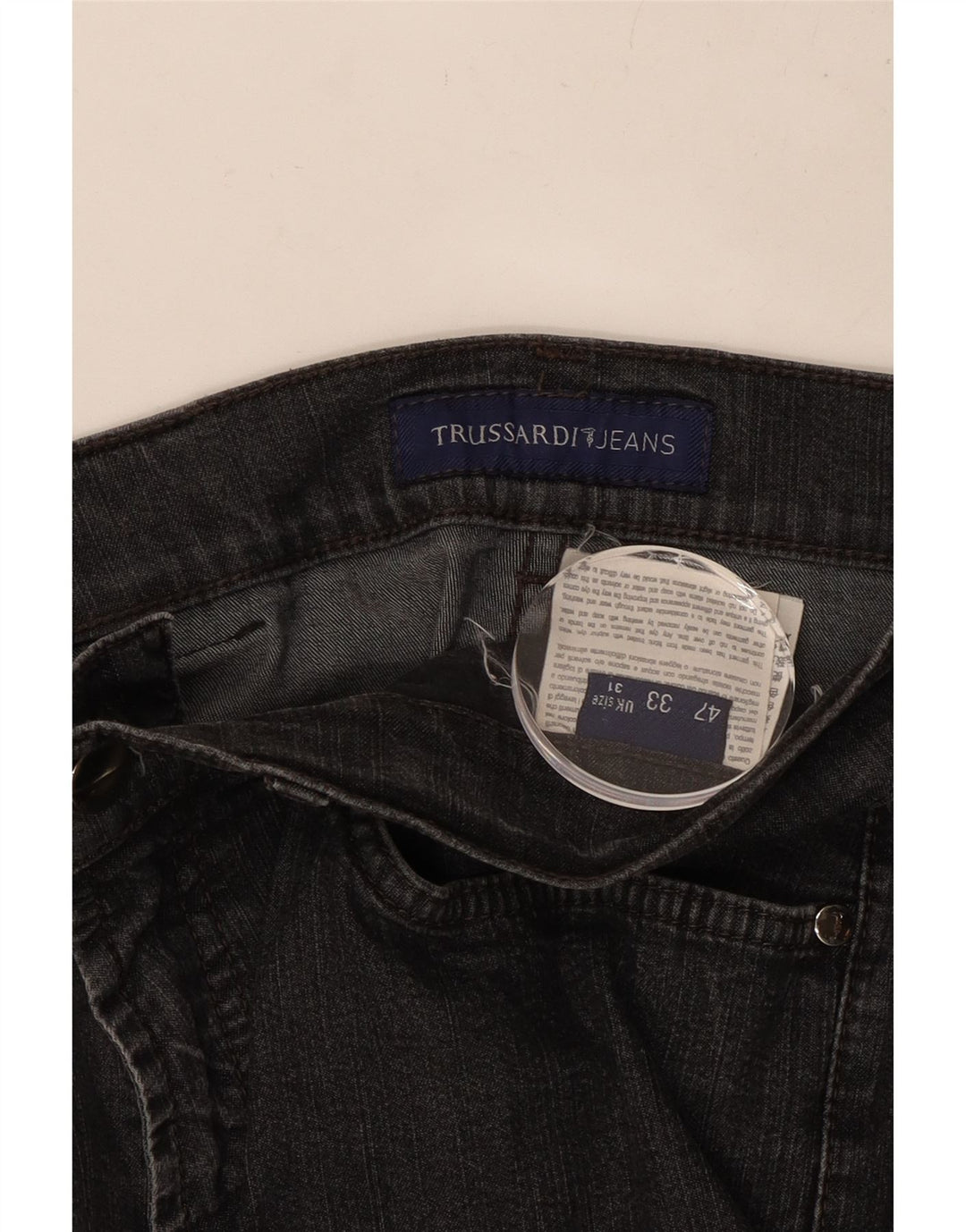 TRUSSARDI Womens Straight Jeans W31 L27 Grey