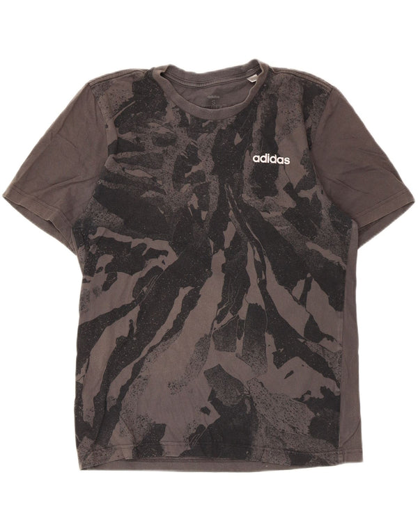 Tricou pentru bărbați Adidas cu model abstract Top mic bumbac gri