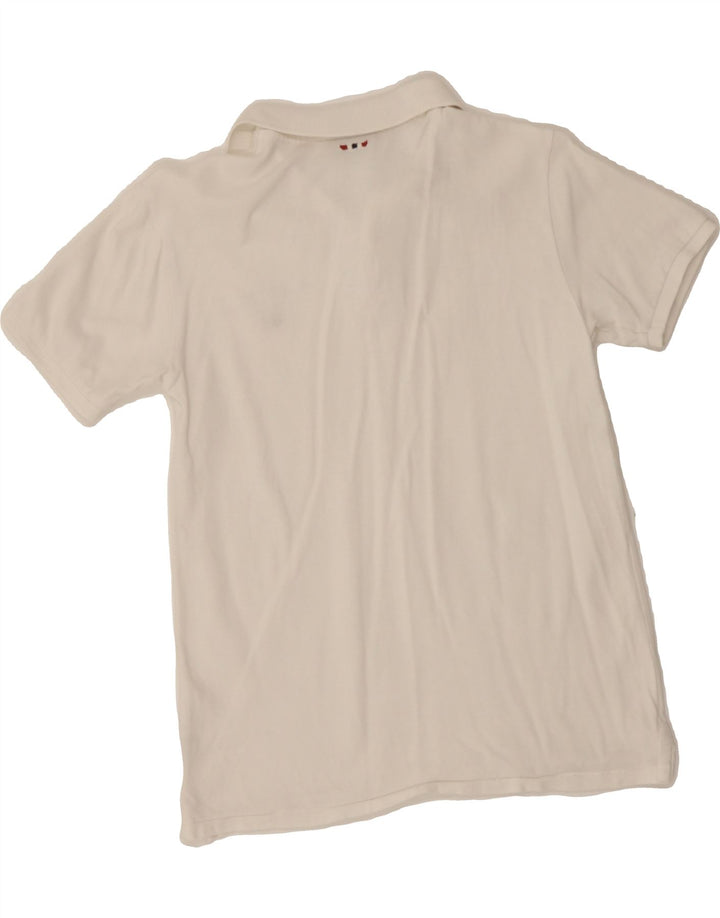 NAPAPIJRI Boys Polo Shirt 11-12 Years White Vintage Napapijri and Second-Hand Napapijri from Messina Hembry 