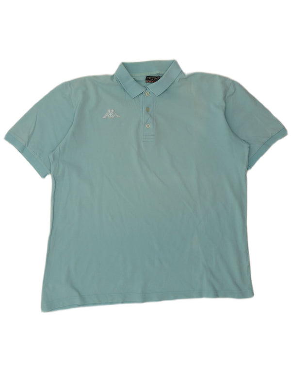 Kappa Mens Polo Shirt XL Turquoise Cotton