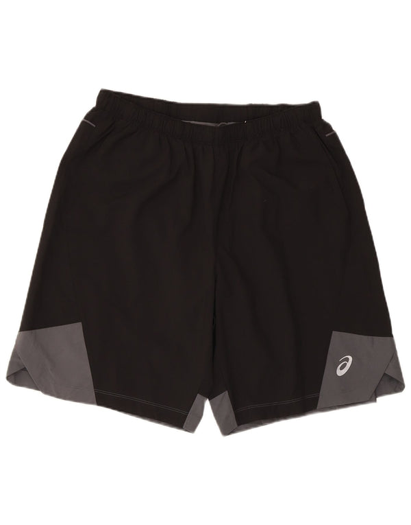 Asics Mens Sport Shorts Medium Black Colourblock Polyester