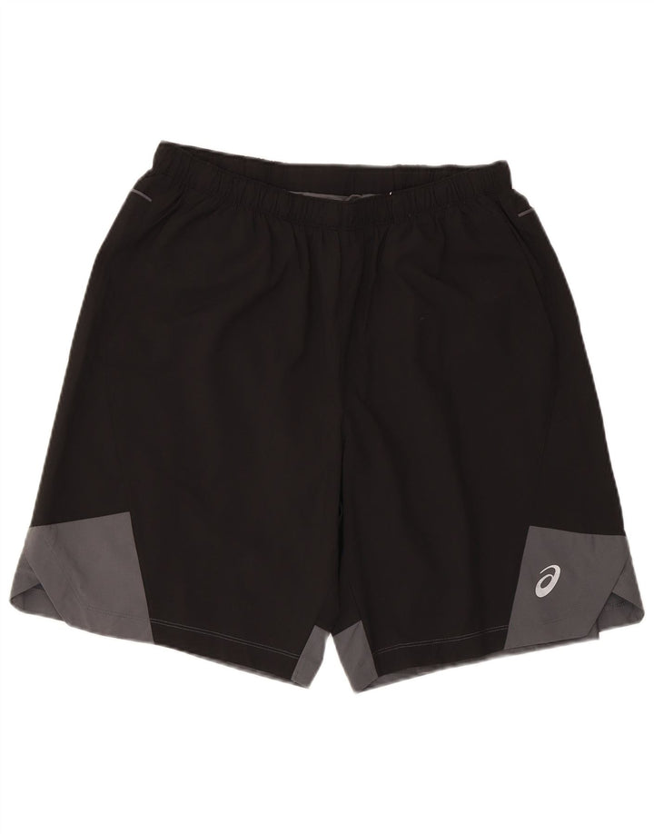 Asics Herre Sportshorts Medium Sort Colourblock Polyester