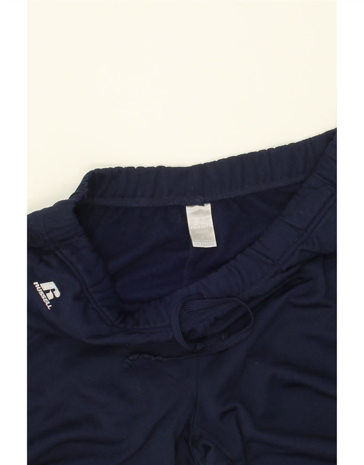 RUSSELL ATHLETIC Womens Tracksuit Trousers UK 16 Large Navy Blue Polyester Vintage Russell Athletic and Second-Hand Russell Athletic from Messina Hembry 