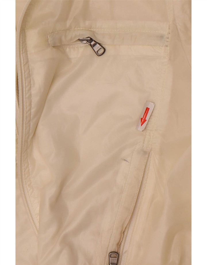 Calvin Klein Jeans Chaqueta Bomber para Mujer UK 40 Grande Poliamida Blanco Roto