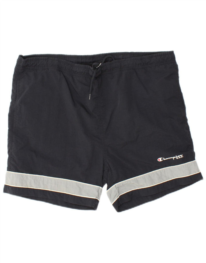 CHAMPION Sportsshorts til mænd Large Black Colourblock Polyamid