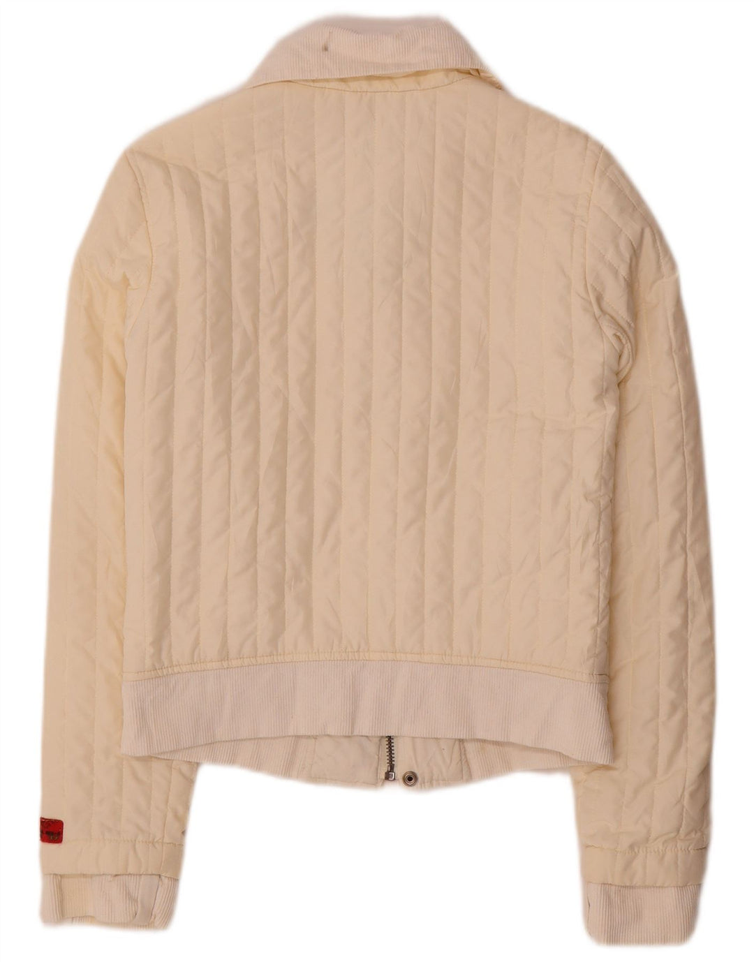 Diesel Damen Wattierte Jacke UK 12 Medium Off White Polyester