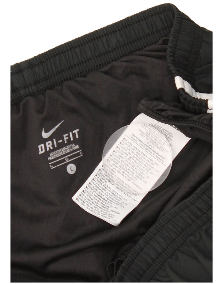 Nike Dame Dri Fit Sport Shorts UK 14 Large Black Polyester