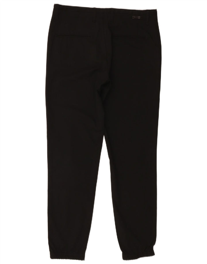 Zara Mens Joggers Chino Trousers EU 38 Small W30 L29 Black Polyester