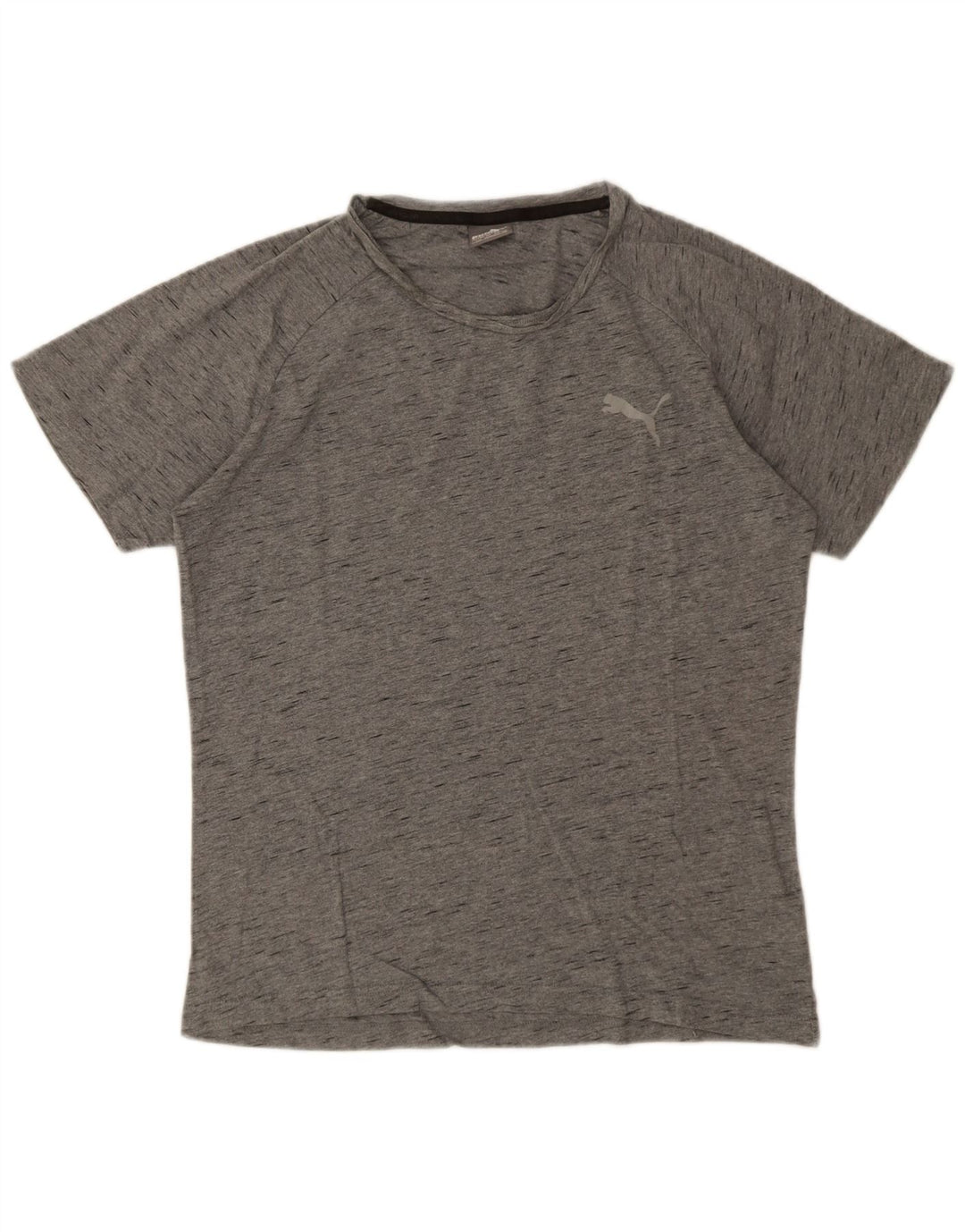 Puma Mens T-Shirt Top Large Grey Flecked Cotton