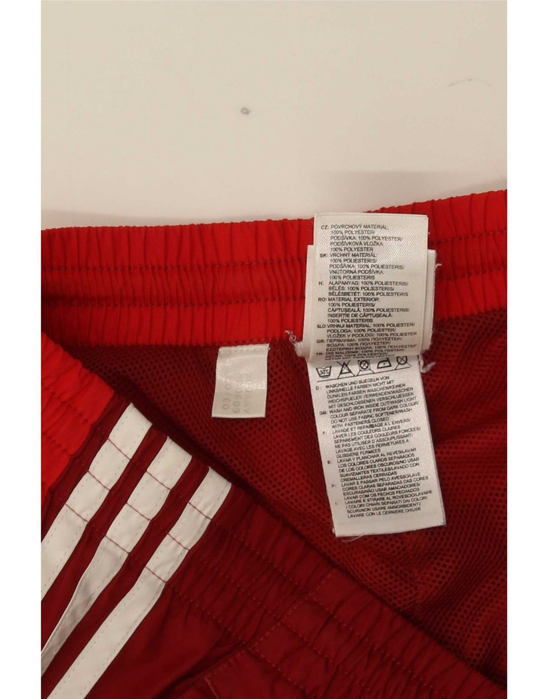 Adidas Mens Treino Calças Joggers Médio Poliéster Vermelho