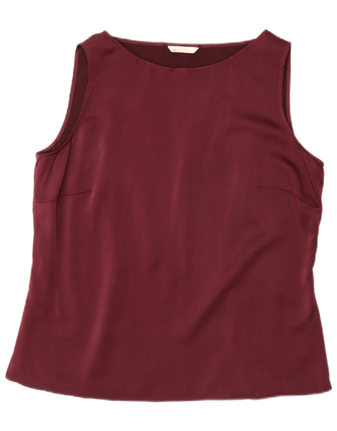Marks & Spencer Womens Sleeveless Blouse Top UK 18 XL Burgundy Polyester