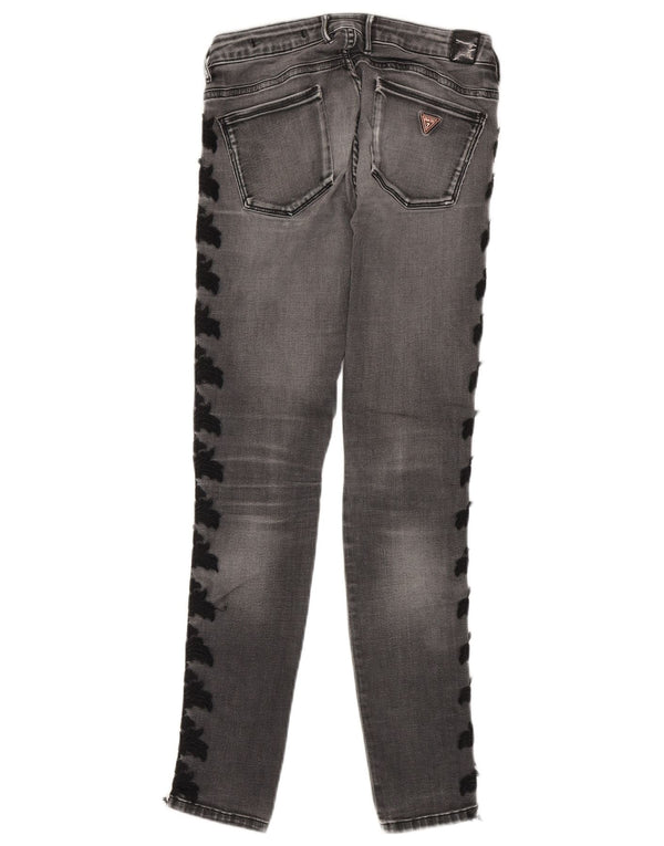 Jeans skinny da donna Guess W26 L29 cotone Paisley grigio
