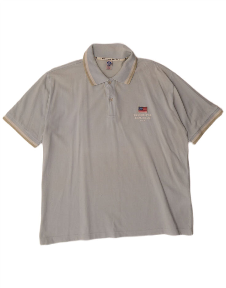 North Sails Mens Polo Shirt XL Blue Cotton