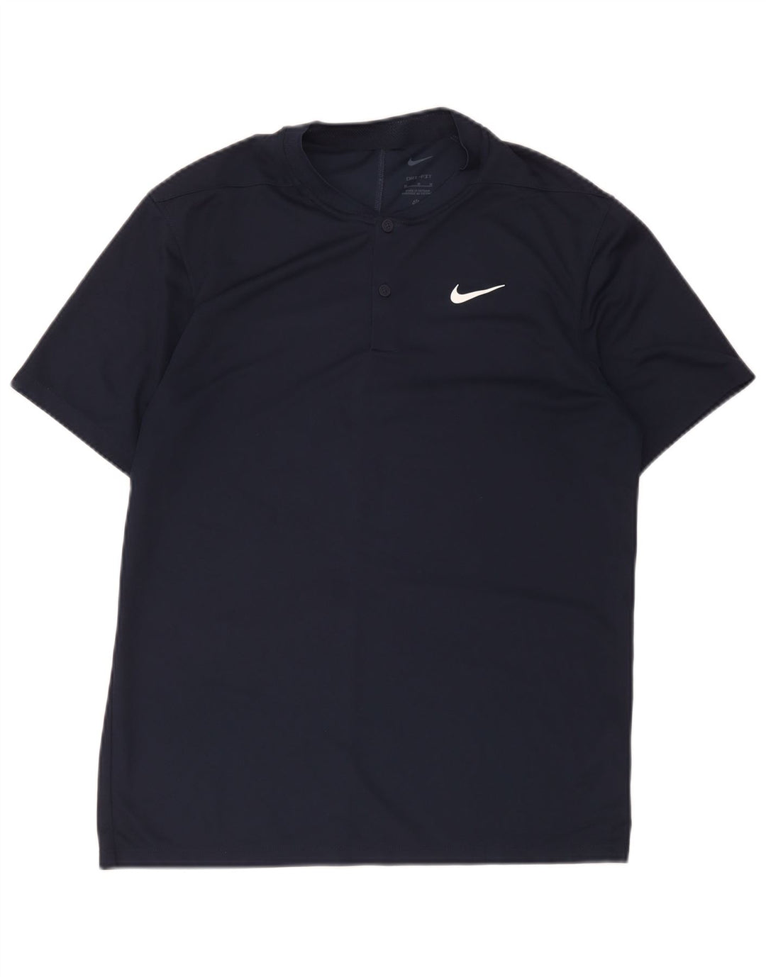 Nike Mens Dri Fit T-Shirt Top Medium Navy Blue Polyester