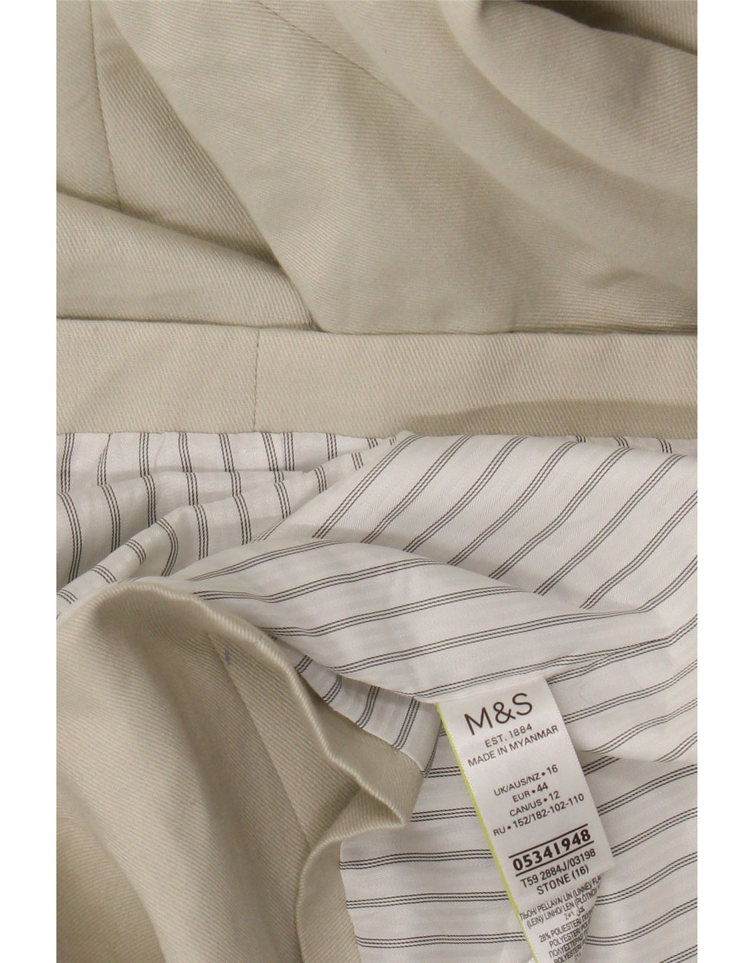 Marks & Spencer Γυναικείο σακάκι με διπλό στήθος UK 16 Large Beige