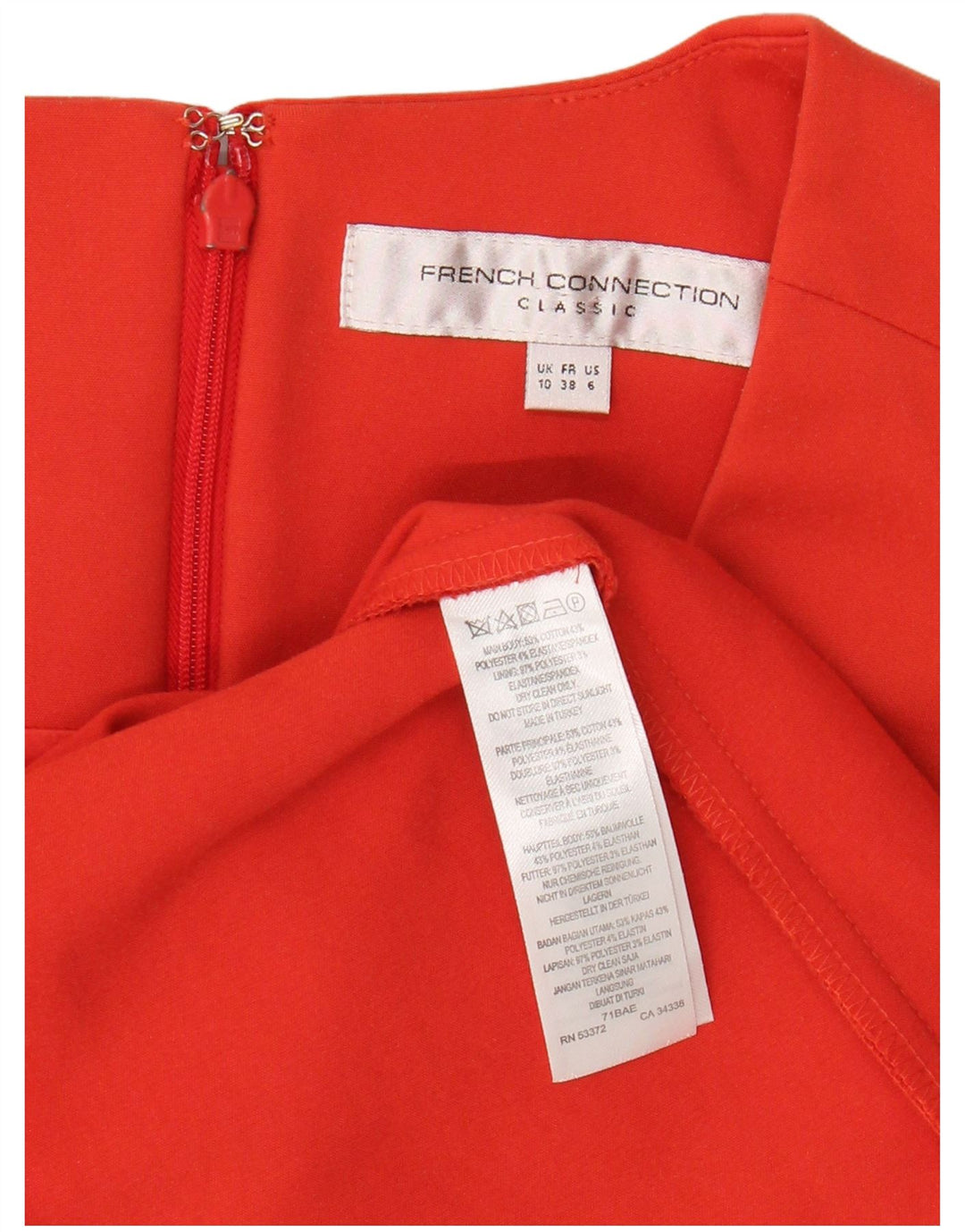 FRENCH CONNECTION Womens Classic A-Line Dress UK 10 Small Orange