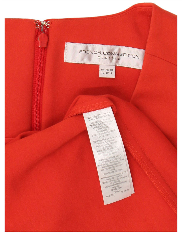 FRENCH CONNECTION Womens Classic A-Line Dress UK 10 Small Orange