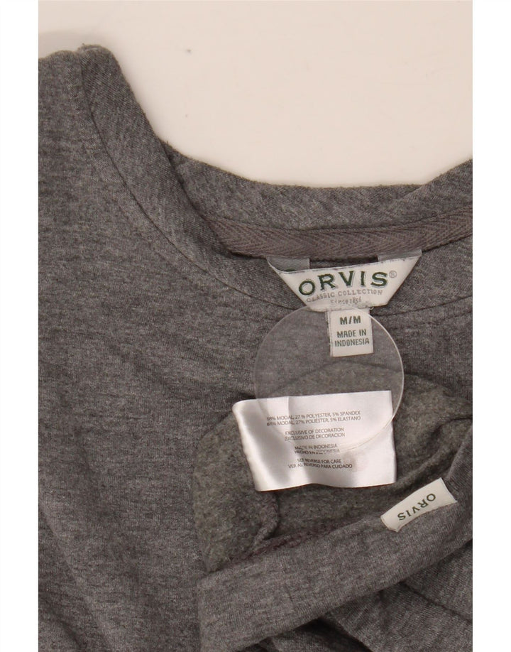 Orvis Womens Sweatshirt Jumper UK 14 Medium Grey Modal