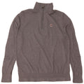 TED BAKER Mens Zip Neck Jumper Sweater Size 6 2XL Grey Wool